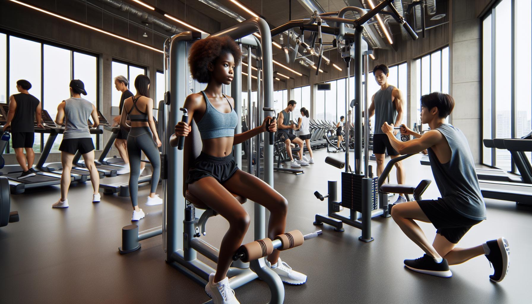 名古屋のトレーニングジム内で遊ぶ人の様子