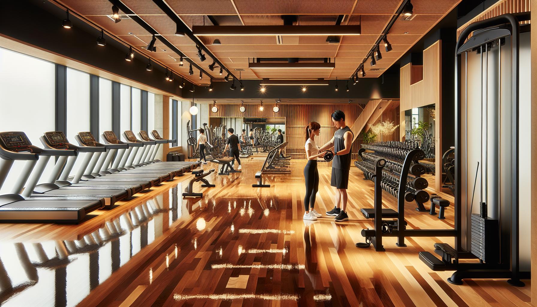 名古屋のトレーニングジム内で遊ぶ人の様子