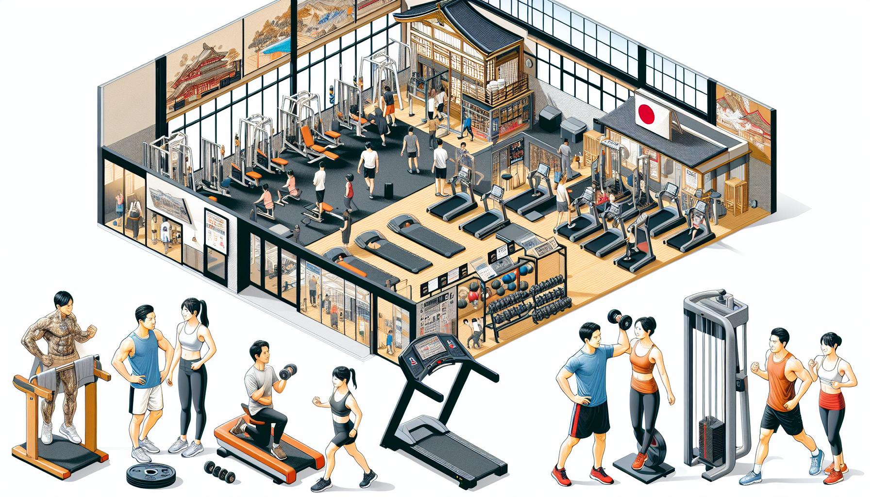 名古屋のトレーニングジム内で遊ぶ人の様子